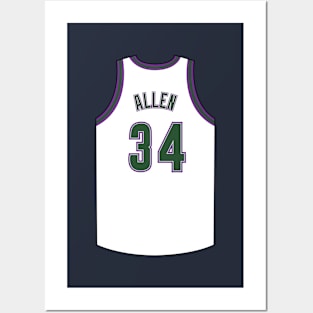 Ray Allen Milwaukee Jersey Qiangy Posters and Art